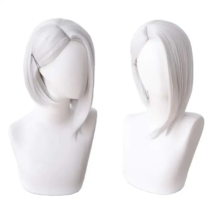 Perruque Cosplay Courte et Droite pour Femme