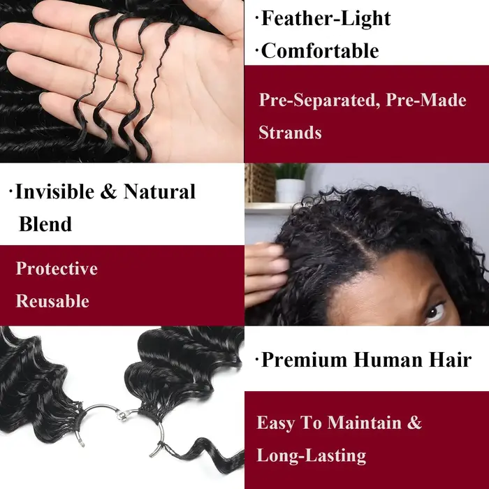 Extensions de cheveux en plumes Deep Wave