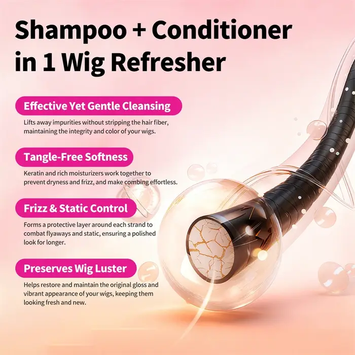 Shampoing professionnel pour perruque 2 en 1