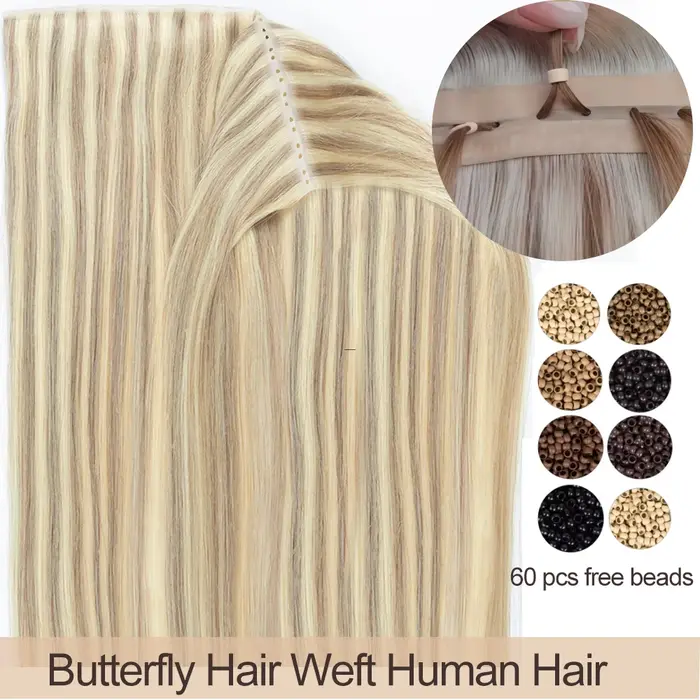 Extensions de cheveux papillon en trame