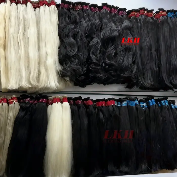Mega Hair Cabelo Humano paquets de cheveux humains vietnamiens bruts pour tressage 100% non transformés sans trame