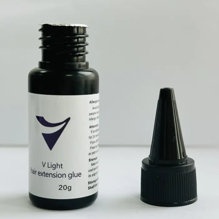 Colle d'extension de cheveux à lumière UV avec dissolvant 20g