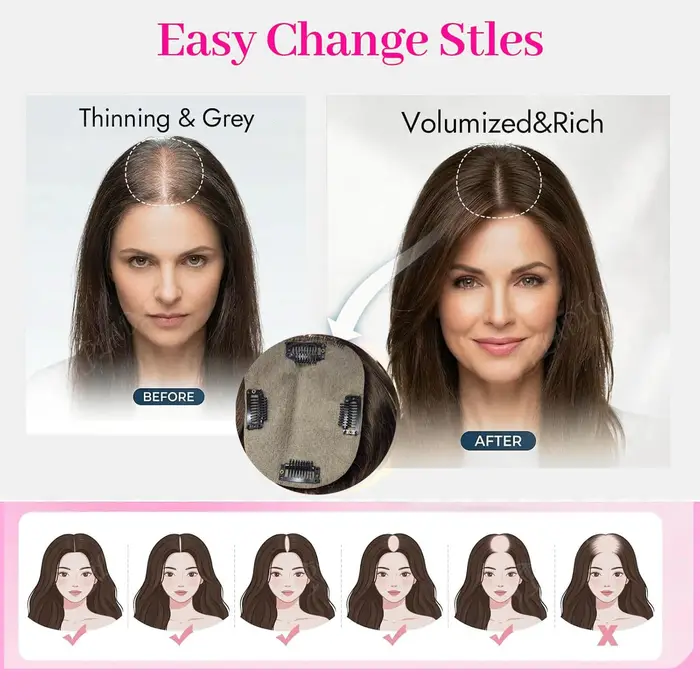 Extensions capillaires naturelles en cheveux humains pour femmes