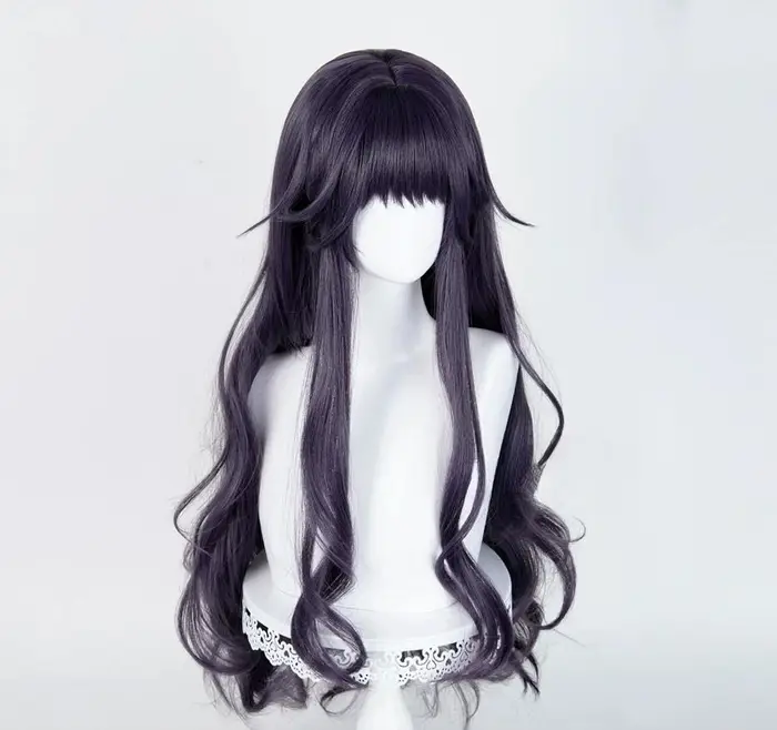Waguri Kaoruko – perruque synthétique longue violette et grise pour femme, perruque résistante à la