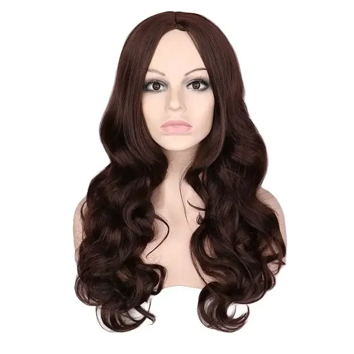 Perruque Synthétique Longue Ondulée pour Femme