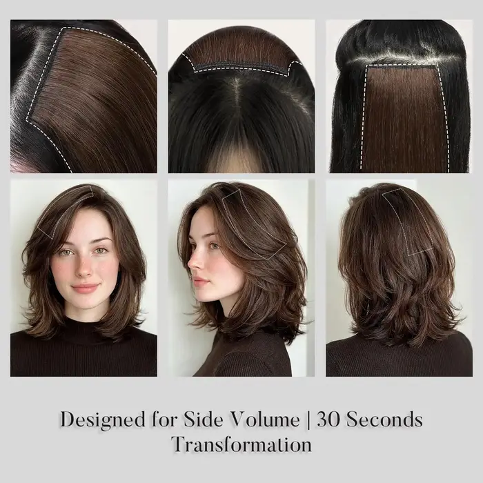 Extensions de cheveux naturels à clipser