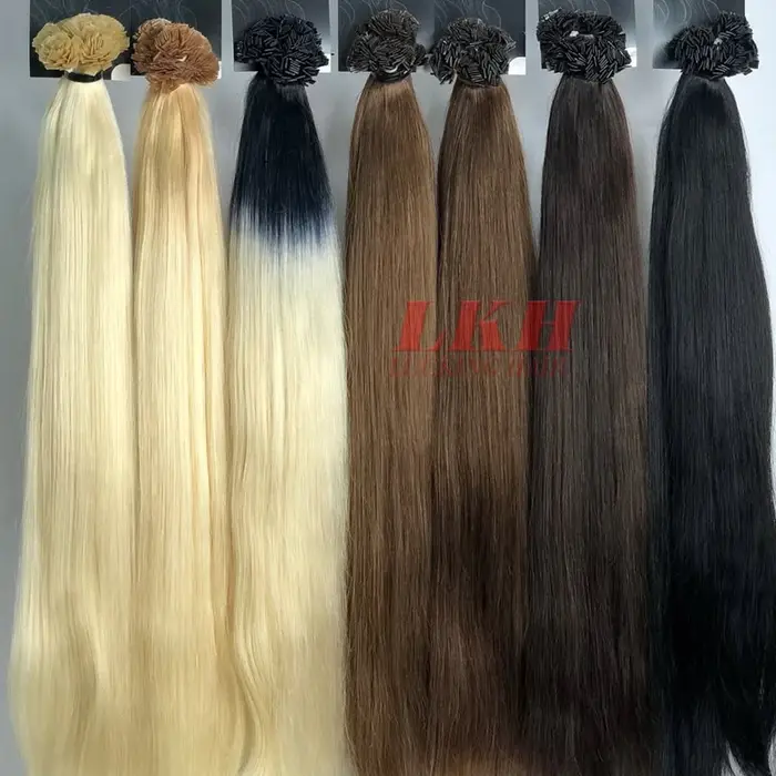 Ugeat Extensions de cheveux à pointe plate