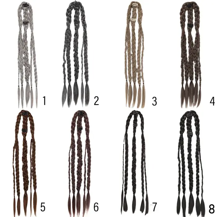 Extensions de cheveux tressés synthétiques pour hommes
