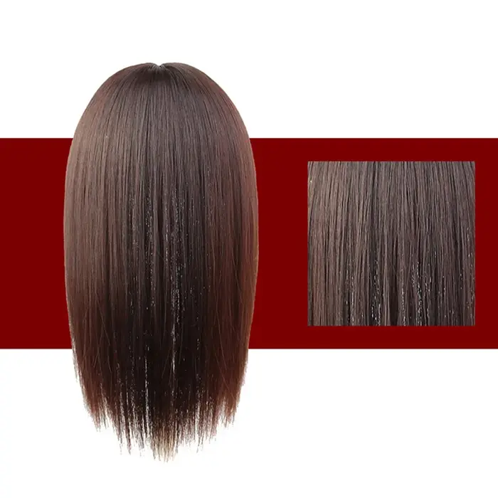 25 cm perruque pièce cheveux raides Toppers postiche anti-dérapant pince en femmes frange frange Ext