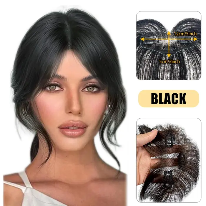 Extensions de cheveux naturels à clipser pour le front et les tempes