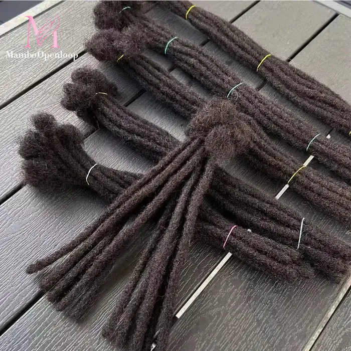 Extensions de dreadlocks de cheveux humains brésiliens de 6 à 20 pouces, vrais cheveux humains entièrement faits à la main, tresses au Crochet pour hommes et femmes