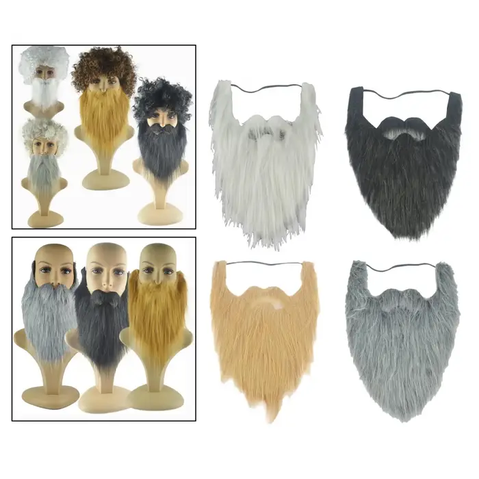 Fausse Barbe du Père Noël avec Corde artificiel astique