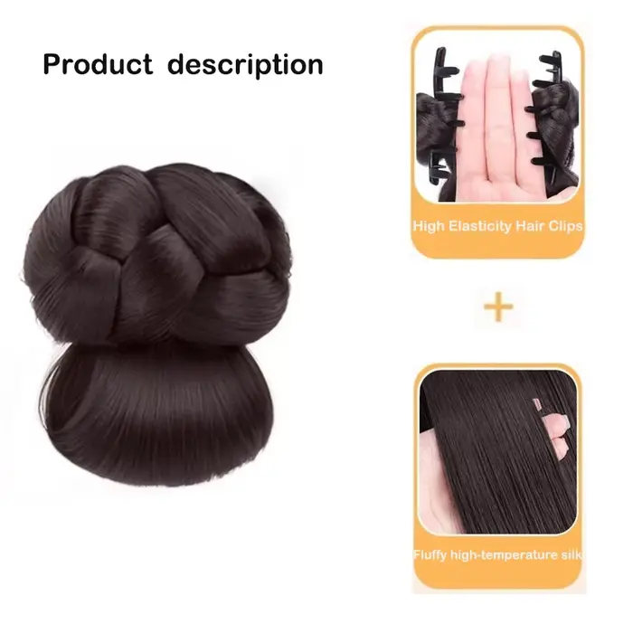 Chignon synthétique avec pince à cheveux