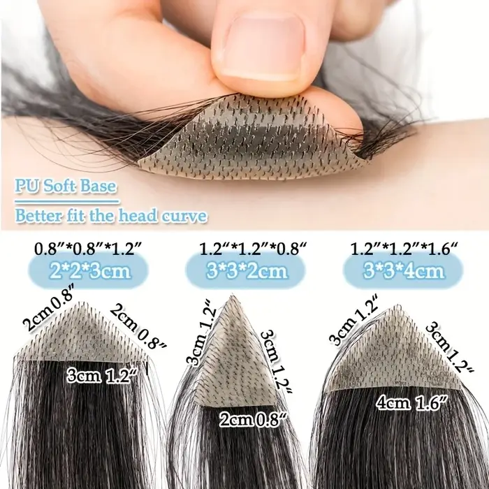 Lot de 2 postiches ultra-fins en PU