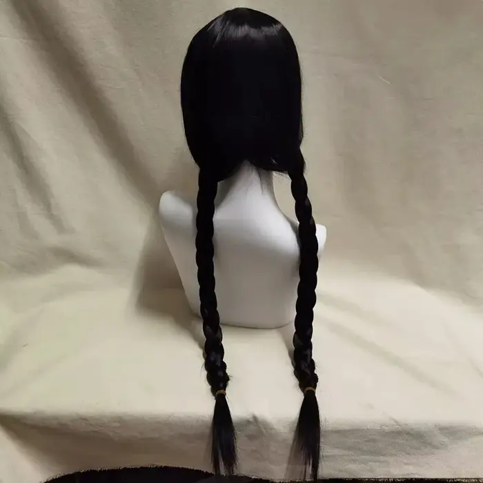 Perruque de Cosplay de la famille Addams