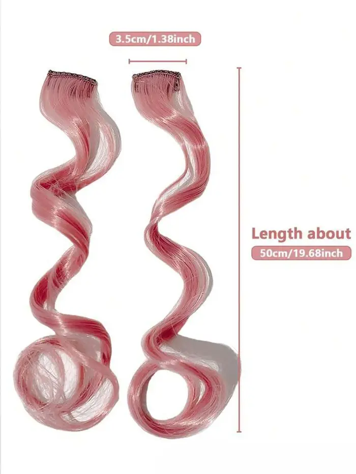 Extensions de cheveux synthétiques longues et ondulées