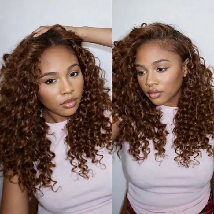 Miracle Knots 12A Deep Wave Crochet Human Hair Pre-Separated # 4 extensions de cheveux tressées au c
