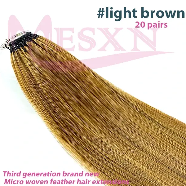 Extensions de cheveux MESXN à double ligne, nouvelles extensions de cheveux 100% naturels, extension
