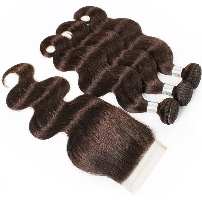 Couleur # 2 # Extensions de cheveux humains brésiliens Remy colorés