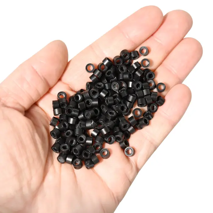 Micro anneaux/perles en Silicone pour Extensions de cheveux