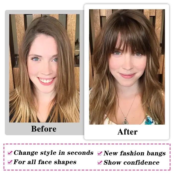 Frange à clipser blonde platine pour femme