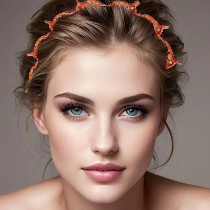 Serre-tête avec pinces intégrées pour coiffure