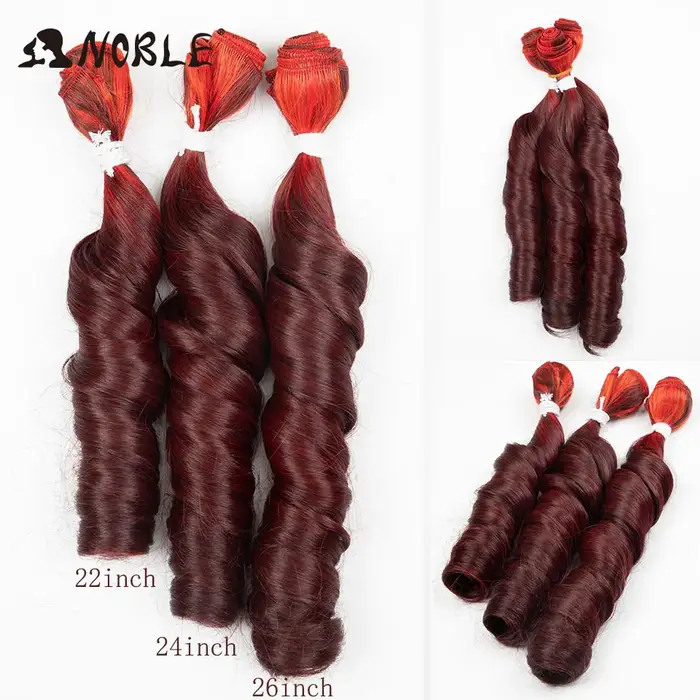 Extensions de cheveux synthétiques ondulés châtain foncé de 10-12 pouces, résistantes à la chaleur, 