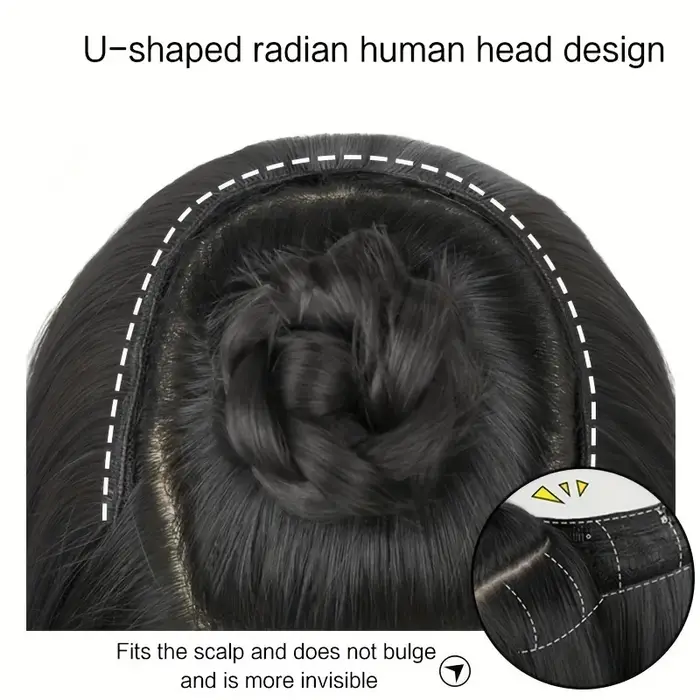 Extensions capillaires synthétiques longues ondulées en forme de U
