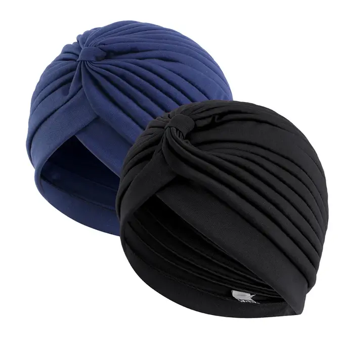 2 pièces/lot Turban extensible tête bonnet couverture torsadé plissé bandeau couleurs assorties couv