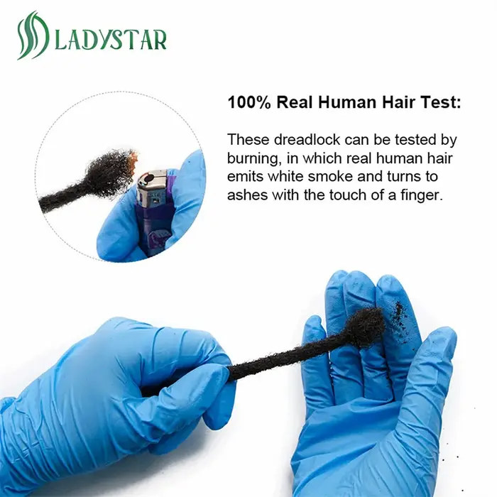 Extensions de cheveux humains Dreadlock 8 pouces