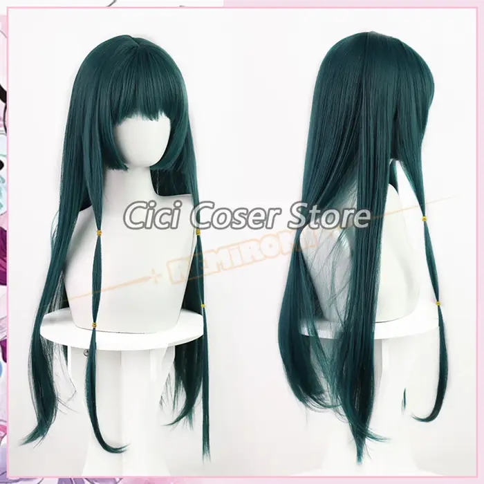 Perruque de Cosplay Maomao The Apothecary Diaries, cheveux longs verts, boucles d'oreilles Mao Mao, épingles à cheveux, couvre-chef pour femme, accessoires de fête d'halloween