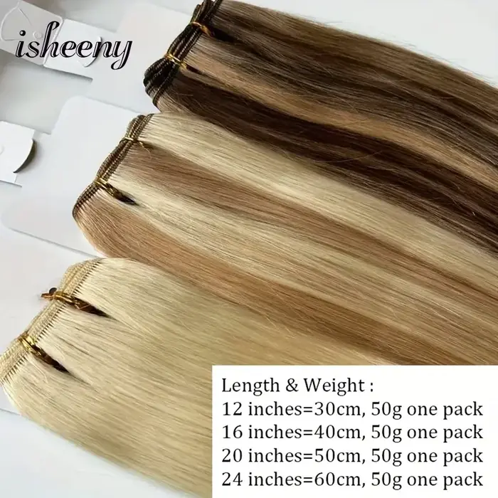 Extensions de cheveux humains blonds méchés