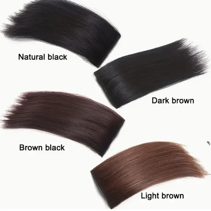 Extension capillaire synthétique courte et lisse, 10cm, doublure de cheveux Invisible, couverture latérale supérieure, postiche pour femmes