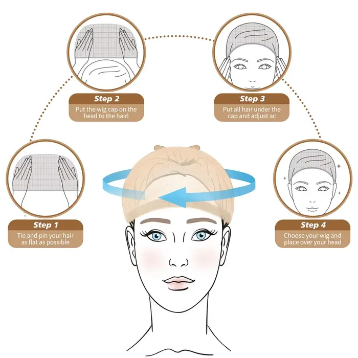 10 pièces (5 ensembles) de bonnets de perruque invisibles