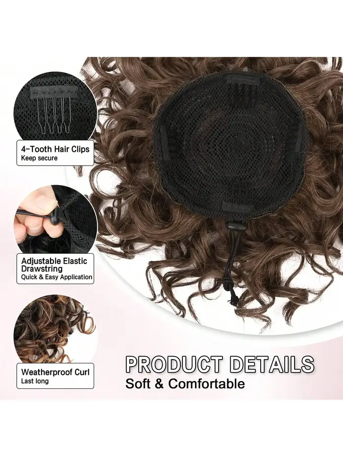 Afro bouffée cordon queue de cheval crépus bouclés cheveux synthétiques chignon Extensions à clipser postiches pour les femmes usage quotidien de fête