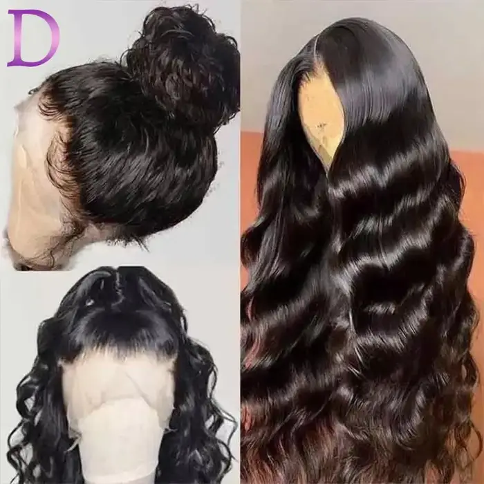 Perruques Cheveux Humains Pleine Dentelle 360 avec Bandes Invisibles Pour Femmes Perruque Brésilienn