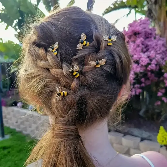 Ensemble de 4 pinces à cheveux abeille mignonnes et élégantes