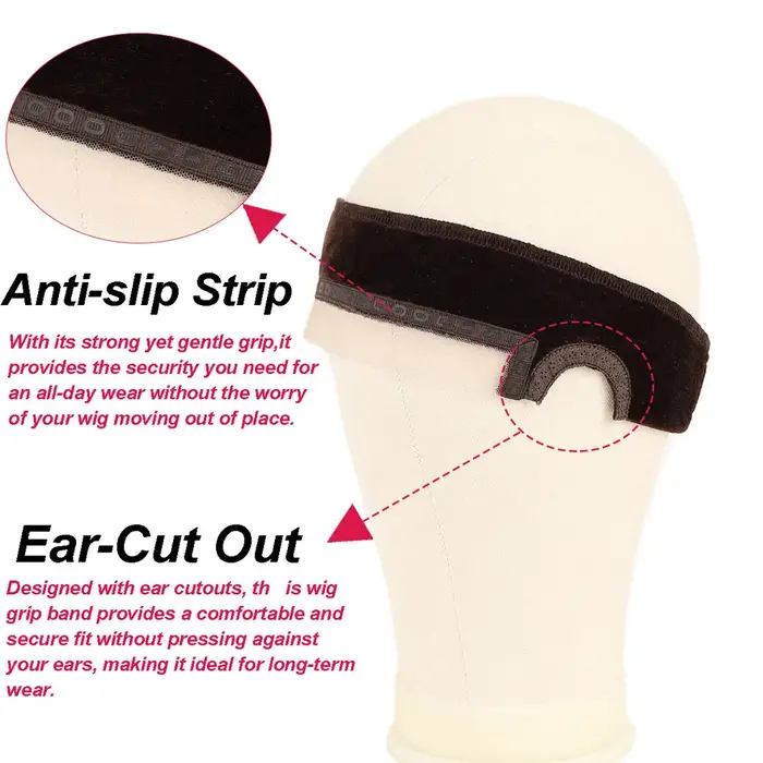 Bonnet de perruque en silicone antidérapant en velours
