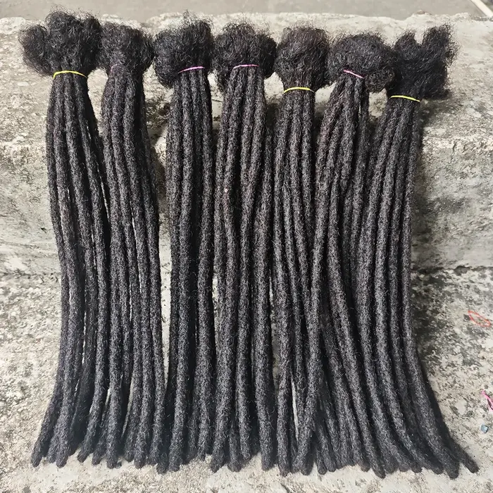 Extensions de cheveux humains dreadlocks faites à la main 6-20 pouces