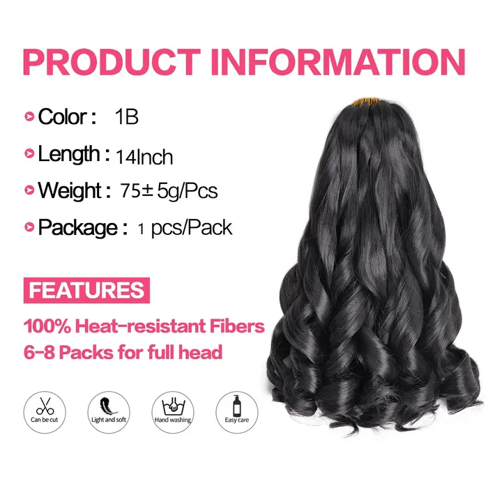 Boucles françaises tressage Hair14 pouces