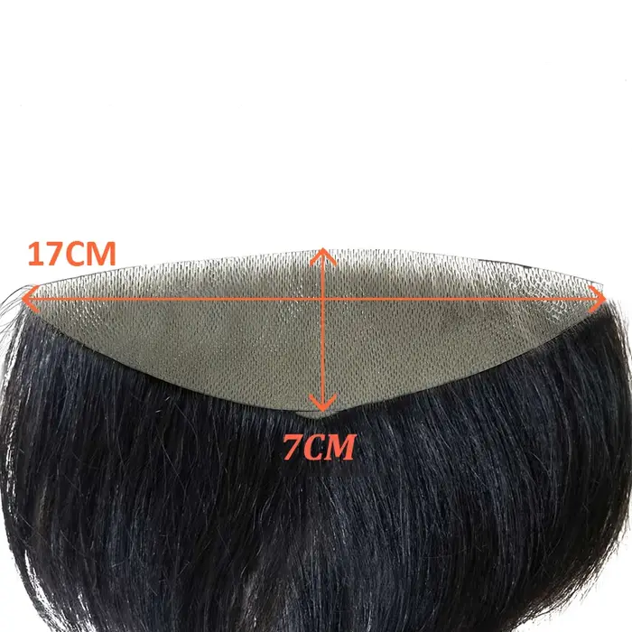 Choix hommes toupet PU V Style avant perruques de cheveux humains indien humain Remy système