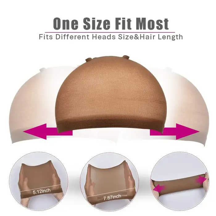 Bonnet de perruque, 6 bonnets de bas de haute qualité pour perruques, bonnets en nylon extensibles pour femmes, filles et enfants