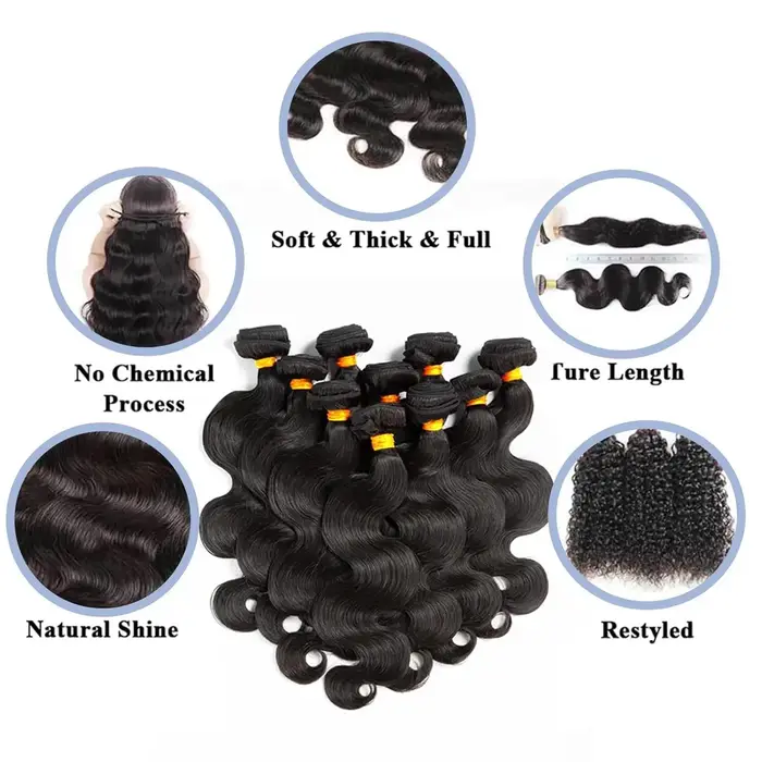 Extensions de Cheveux Humains Ondulés 14A, 40 Pouces, Cheveux Brésiliens Vierges Non Traités, 1, 3 o