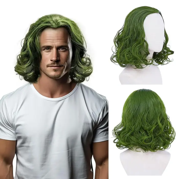 Joker Cosplay Perruque verte pour hommes et femmes – Parfait pour le costume