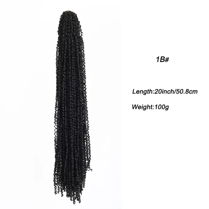 Extensions de cheveux synthétiques pré-bouclées pour tresses au crochet de 20 pouces, style Yangky T