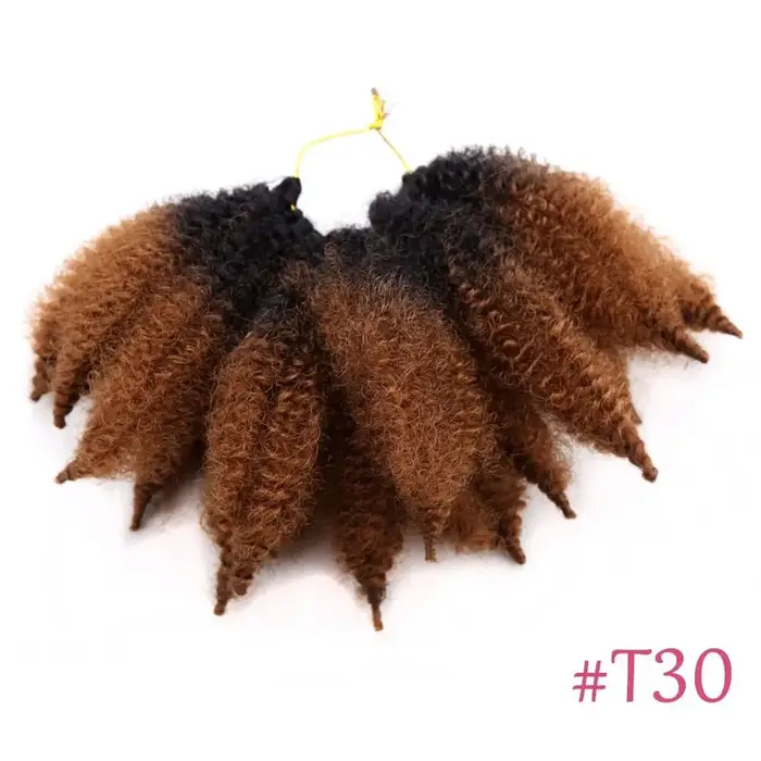 Marley tresses cheveux synthétiques 8 pouces doux Afro crépus torsion Crochet tresse Extensions