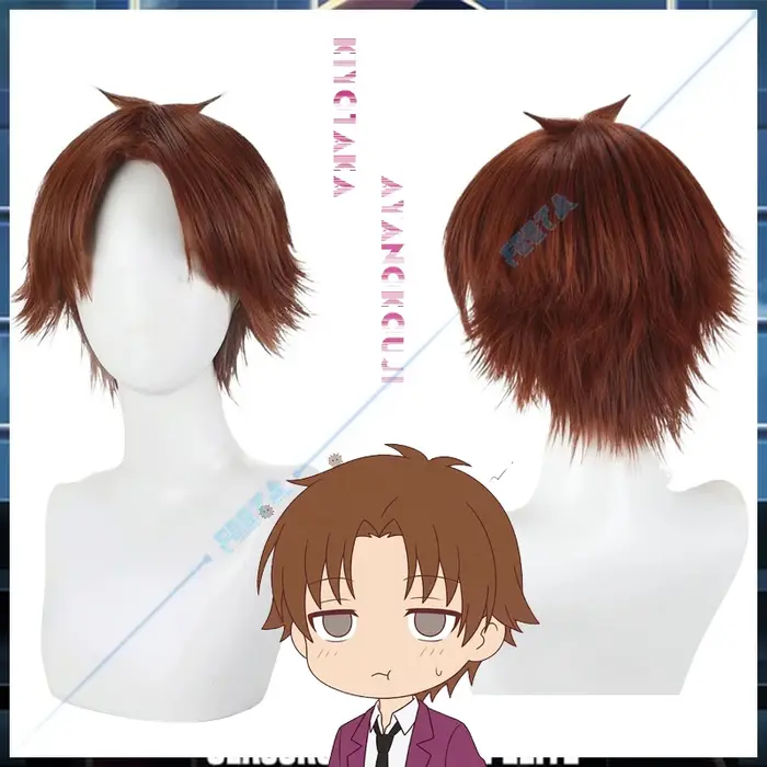 Perruque de Cosplay Kiyotaka Ayanokouji de Classroom of The Elite