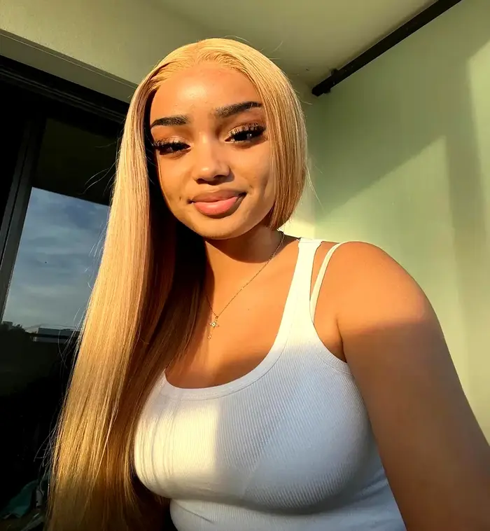 CLAARANCE-Perruque Lace Front Wig naturelle, cheveux humains, blond miel 27 #, rouge bordeaux 99J, 1