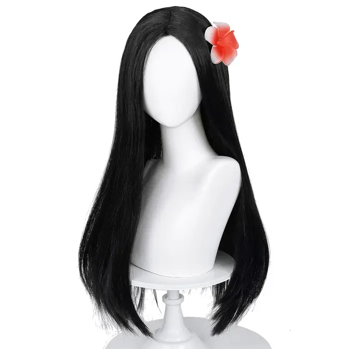Costume Moana pour enfants, couvre-chef, perruque, jeu de rôle de bande dessinée Elsa Belle, petite sirène, accessoire de déguisement de princesse, cheveux synthétiques