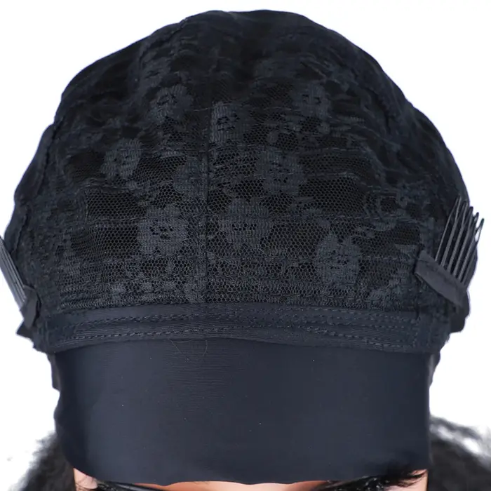 Perruque synthétique courte crépue droite perruque de cheveux synthétiques haute bouffée perruque de